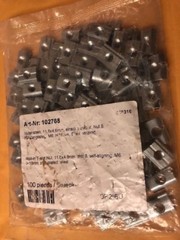 (99 EA) ROLL-IN T-SLOT NUT 11.6 MM x 4.6 MM SLOT 8 SELF ALIGNNING M6 ZINC PLATED