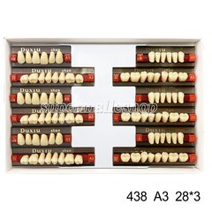 Dental Acrylic Denture Resin Teeth Upper Lower Full Set Shade A1/A2/A3 3/8/16 SD