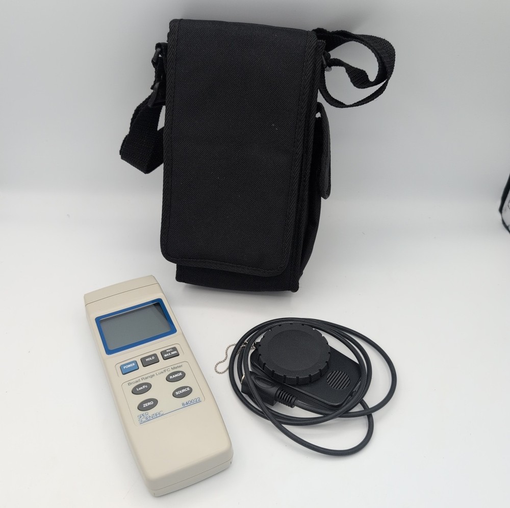 SPER Scientific Light Meter LUX/FC Model 840022 Tested & Working With Case