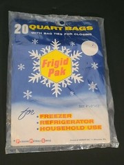 Vintage (PACK OF 18) Frigid Pak Quart Clear Bags