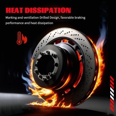 330mm Rear Brake Rotors Ceramic Pads Kit Fit Grand Cherokee Durango 2011-2023