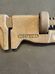 BERYLCO W-179 Size 8 BeCu Smooth Jaw Pipe Wrench Non Sparking USA Vintage