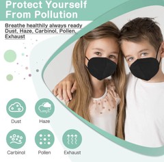 10-50 Pcs Black KN95 Protective 5 Layer Face Mask BFE 95% Disposable kids Masks