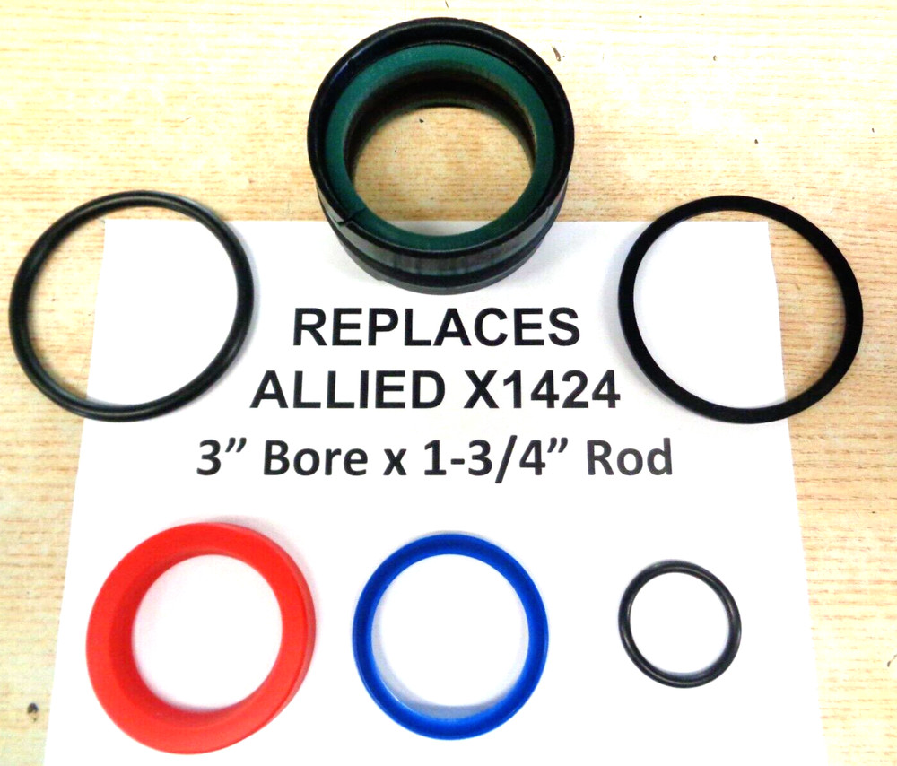 Replaces ALLIED Part number X1424 seal kit (3″ bore X 1-3/4″ Rod) (See text)