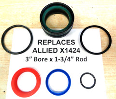 Replaces ALLIED Part number X1424 seal kit (3″ bore X 1-3/4″ Rod) (See text)