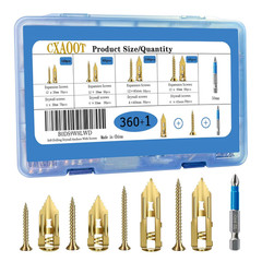 360Pcs Self Drilling Drywall Anchors with Screws Kit, 4 Sizes Sheetrock Anchors