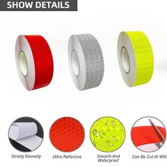 3 Rolls of Reflective Vinyl Tape – 1″ x 10 ft, Perfect for Vehicles and Clothing