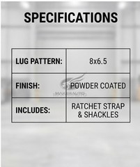 2Pack Shipping Container Wheels 8×6.5 Lug Wheels Kit with Ratchet Strap US