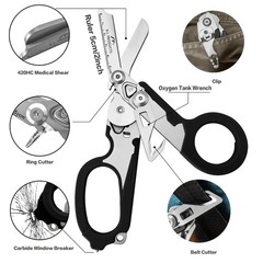 Emergency Trauma Shears Medic Emt Heavy Duty Multi Purpose Shears Black Handle