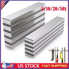 10 20 50X N52 Strong Neodymium Magnets Rare Earth Lifting Magnets 60x10x5/3mm
