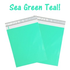 12″ x 15″ Teal Poly Mailers Beautiful Flat Designer Mint Shipping Self Seal Bags