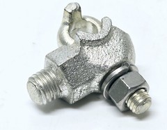 Five NSI HTGE-2/0TN Basket Ground Clamp, 8 SOL to 2/0 STR, Hex, Tin Plated 2-Way