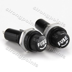 5PCS Set Safety Panel Mount Fuse Holder 5x20mm 10A 250V AC 15A 125V AC M NEW