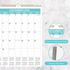 2024-2025 Calendar – Wall from Apr 2024 8.5 inches X 11 inches, Blue
