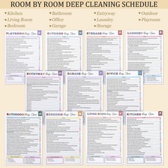 Cleaning Planner,Cleaning Schedule and Checklist Organizer, Daily Weekly Monthly