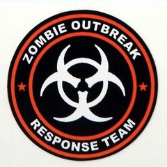 3 – Zombie Outbreak Response Team Tool Box Hard Hat Helmet Sticker Orange H124