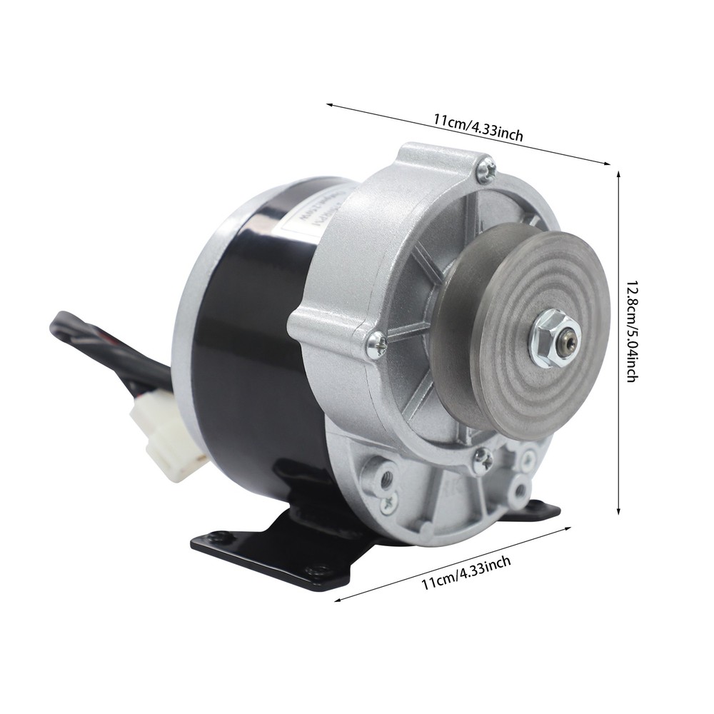Brushed Motor Gear Reduction Electric Motor Gear Motor w/ Belt Pulley 24VDC 250W