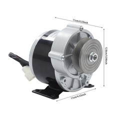 Brushed Motor Gear Reduction Electric Motor Gear Motor w/ Belt Pulley 24VDC 250W