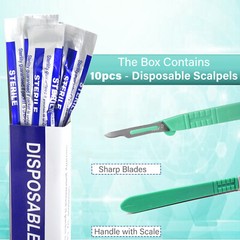 10Disposable Sterile Surgical Scalpel #15Callus&Wart Removal,Podiatry,Dissection