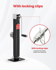 8000 Lbs Weld-On Pipe Swivel Trailer Jack, 20-24V Cordless Drill Compatible, 28.