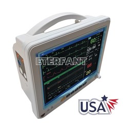 12″ Patient Monitor ICU CCU Vital Sign For Hospital ECG NIBP RESP TEMP SPO2 PR