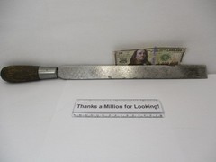 Hand Scraper with ” Scraped ” Finish Way Scraper 18″ Long w/ Handle Blunt End VG