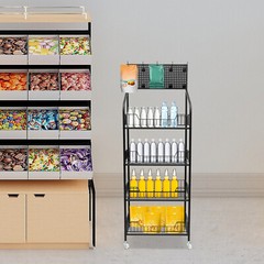 4 Tier Retail Snack Candy Display Rack Stand Basket Holder Display Organizer