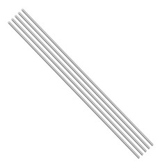 5 Pieces 304 Stainless Steel 3 x 300mm Round Rods Metal Solid Shaft Rod