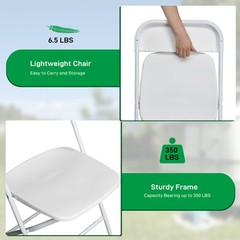 6-10PCS Wedding Party Event Quality Commercial Plastic Stackable Folding Chairs