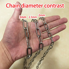 SUS304 Stainless Steel Utility Chain 9.8FT Light Duty for Hanging Camping