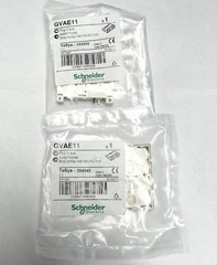 (2) Schneider Electric GVAE11 Plug In Auxiliary Contact Block, 250V