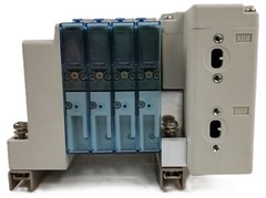 SMC SS5Y3-10S-X597 Pneumatic Manifold Bank 4 Station Base IN508-36-A NEW