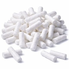 100 Dental Cotton Rolls, One Inch Nosebleed Plugs for Kids or Adults – White