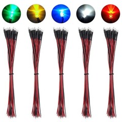 100X 3mm Pre Wired DC5V-12V Micro LED Lights Emitting Diodes Mini Bulbs Lamp NEW