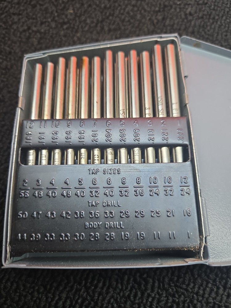 Huot Drill Bit Blank Index 1-60 USA PTD Hutchinson Cleveland Wire Gage Gauge