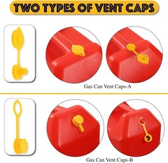Flexible Yellow Gas Can Spout Replacement Kit with Dual Vent Caps – 10 Gallon