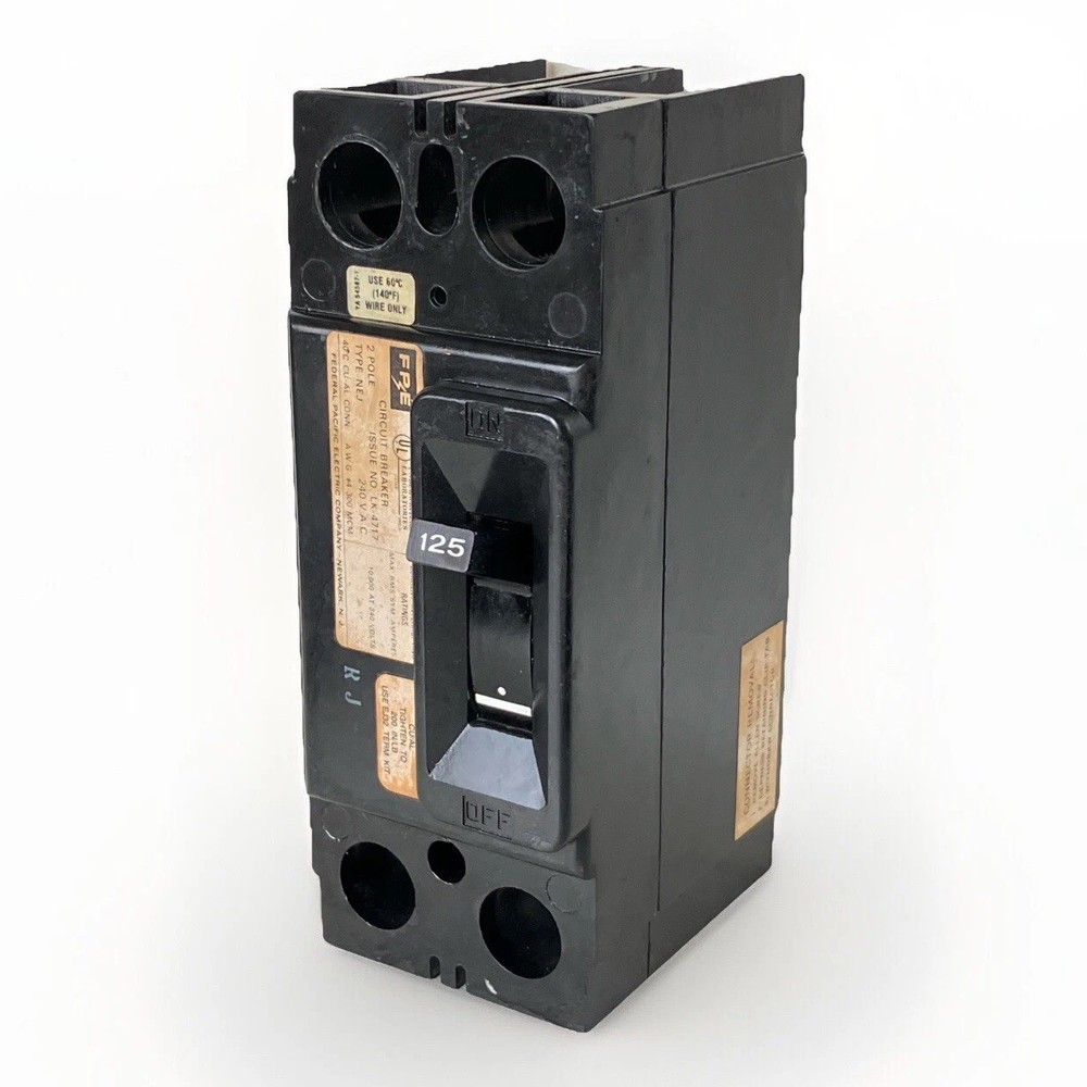 FPE Federal Pacific NEJ221125 Circuit Breaker Type NEJ 2 Pole 125 AMP 10kA@ 240V