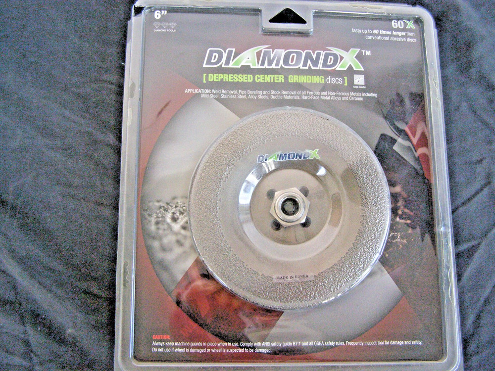 CGW DiamondX Depressed Center Grinding Disc 6″ x 5/8-11 for Cutting and Grinding