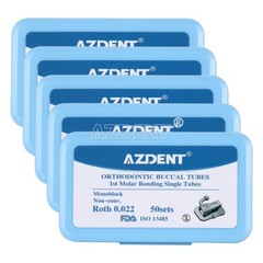 USA 50Sets Dental Orthodontic Buccal Tube Roth 022 1st Molar Bondable Non-Conv
