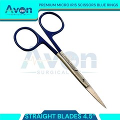 2pcs Premium Dissecting Iris Scissors with Sharp Points, Curved+Straight – 4.5in