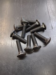 1/2-13 x 2 Carriage Bolts Grade 8 Plain Finish Coarse Thread – Qty 10