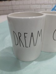 Rae Dunn Ceramic “Dream Create” Holder Desk Office Organizer EUC No Chip