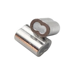 200pcs 1/16″ Aluminum Crimping Loop Sleeve, Cable Ferrule Wire Rope Sleeves