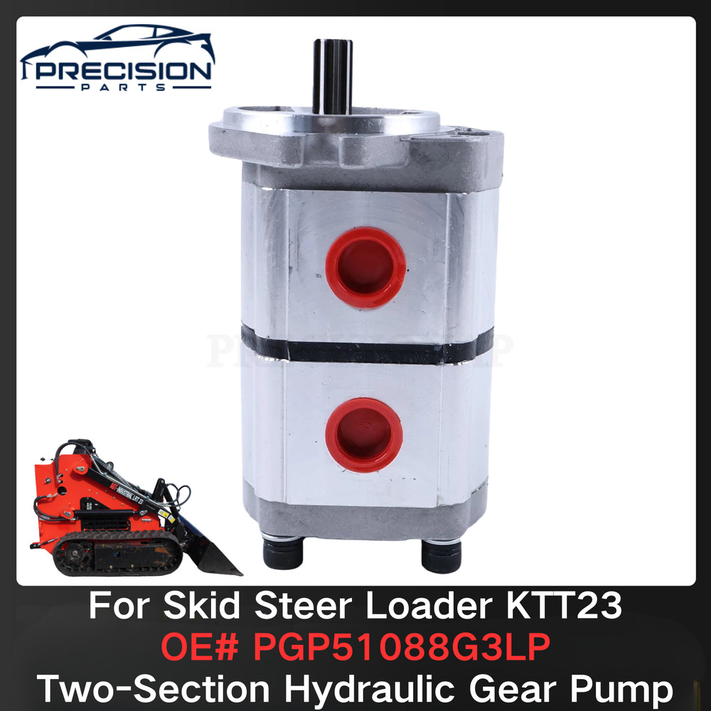 New PGP51088G3LP Fits AGT Two-Section Hydraulic Pump for Skid Steer Loader KTT23