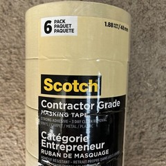 Scotch 1.88 in. x 60.1 yds. Contractor Grade Masking Tape (6-Pack)