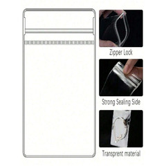 Anti Tarnish Jewelry Bags Clear PVC Ziplock Resealable Ring Earring 10-100Pcs