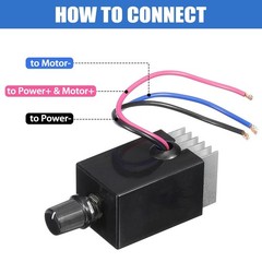 2Pcs 12V-24V 10A PWM Motor Rheostat Speed Controller for Heater Ventilator Fan