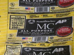 Southwire 12/2 w/ground 250ft MCAP Stranded 55637701 Metal Clad Armored Cable