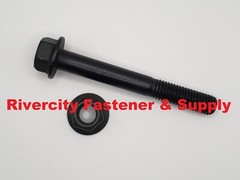 5/8-11 x 5 Hex Flange Bolts 5/8 x 11 x 5″ Steel Screws 5/8×11 x 5 With Lock Nuts