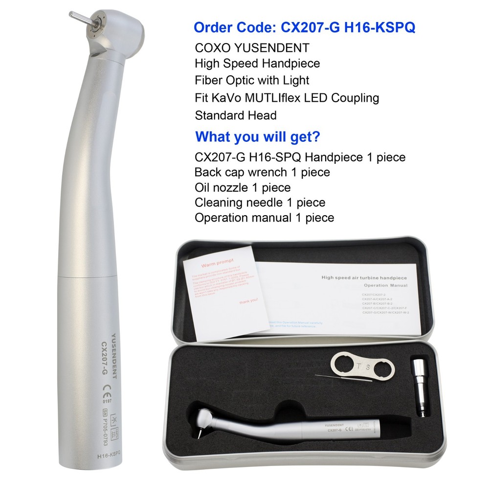 COXO Dental Handpiece Fiber Optic High Speed Turbine For KaVo MULTIflex 4 6 Hole